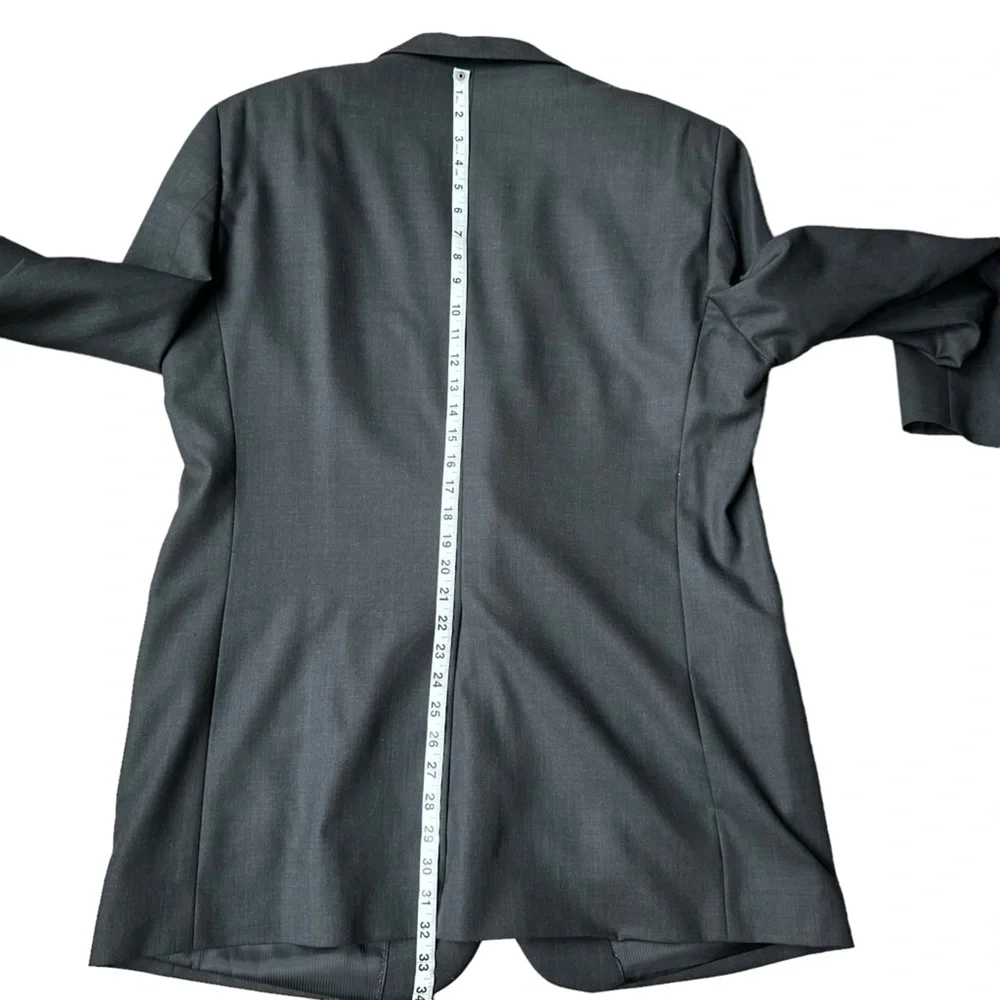 Pronto Uomo Mens Platinum Travel Two Button Performance Wool Blazer Jacket 44L‎
